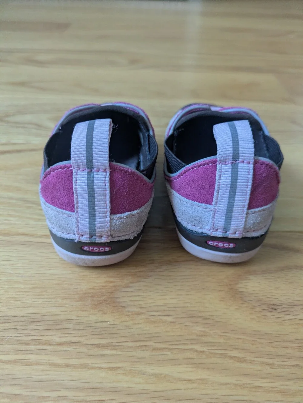 CROCS Dawson Pink Suede-Look Baby Toddler Slip-On Kids Shoes, 6c